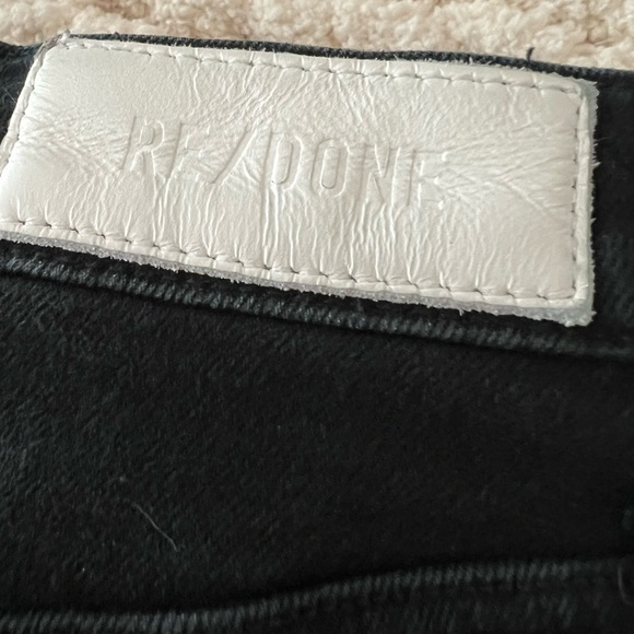 Re/Done High Rise Black Women's Jeans - Picture 11 of 16